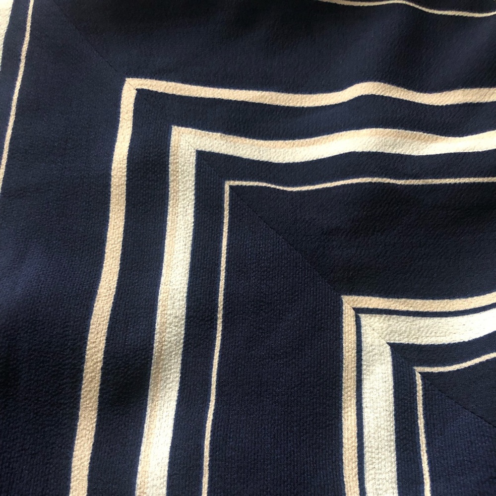 EVERLY | Navy Pinstripe Dress - Picture 3 of 4